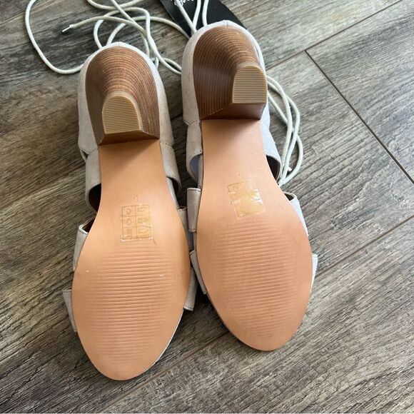 ASOS TALI Lace Up Heeled Sandals Faux Suede Gladiator Shoes Size 5 NWT Grey - Picture 7 of 12